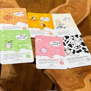 Esfolio  Korean Skincare Mask Set - Green, Pink, Orange, Black, White